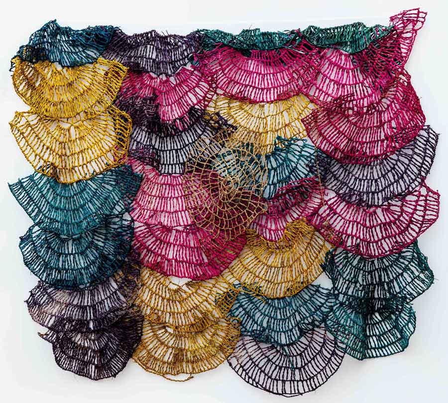 Unknotted: A continuity of the old, 2021. Kenaf baskets, Appx 304 x 304 cm